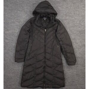 Patagonia Down With It Parka Jacket Womens L Black 600 Goose Down Puffer Outdoor